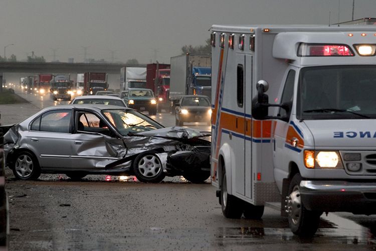 Semi Truck Accident Scene