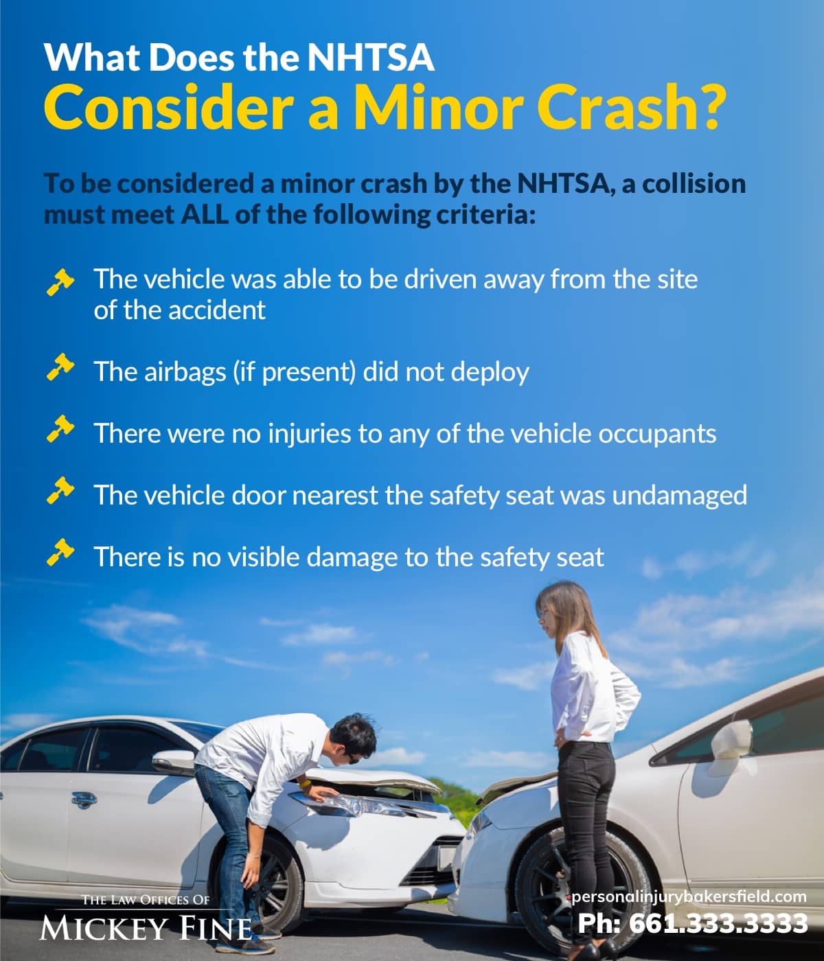 What Does the NHTSA Consider a Minor Crash? | The Law Offices of Mickey Fine